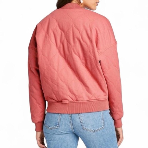 Universal Thread Quilted Coat Pink Coral Snap Zip Oversized XXL - Picture 3 of 10